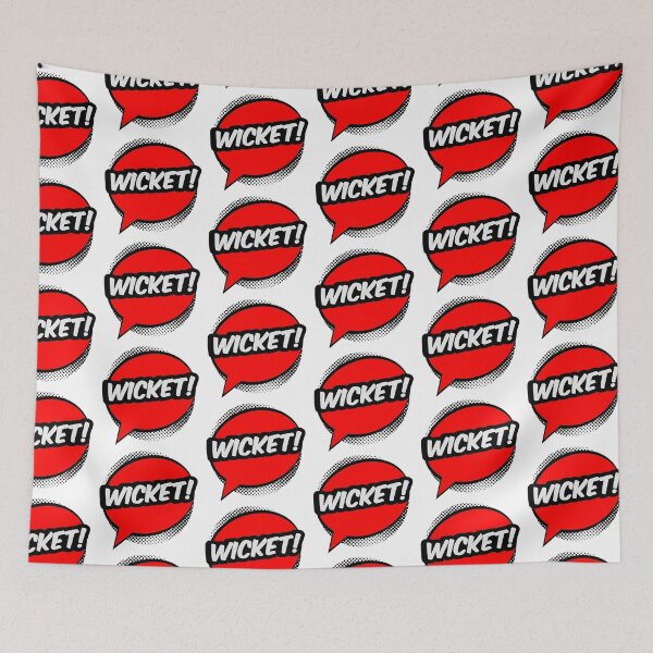 Item preview, Cricket Themed Comic Style Shout-Out Wicket Logo  designed and sold by MimsTees.