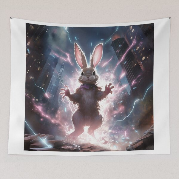 Item preview, Urban Sorcery: Esper Bunny Amid City Lightning designed and sold by Christian Weiss.