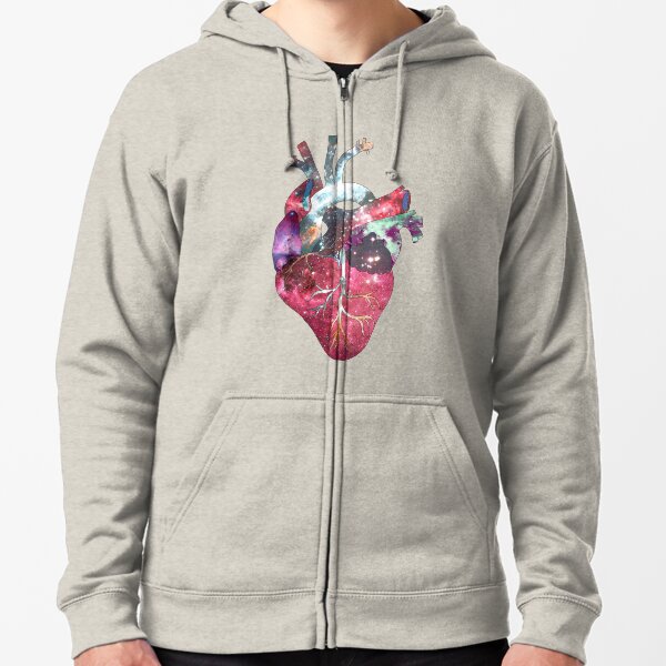 Superstar Heart (on grey) Zipped Hoodie
