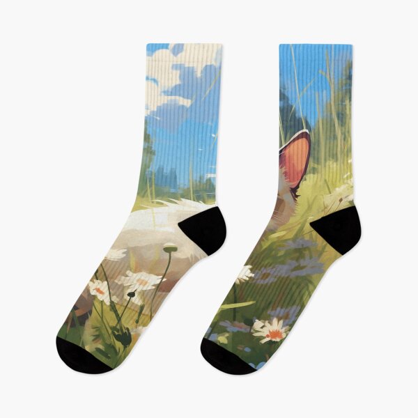 Item preview, Siamese Cat in a Floral Meadow designed and sold by Jennifer Stoyanov.