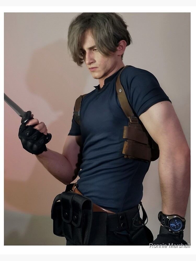 Leon Kennedy Resident Evil 4 Remake Cosplay Print Art Board Print