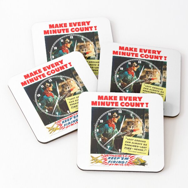 Item preview, Make Every Minute Count - WW2 Production Propaganda Poster USA - Keep Em Firing designed and sold by Very Peculiar.