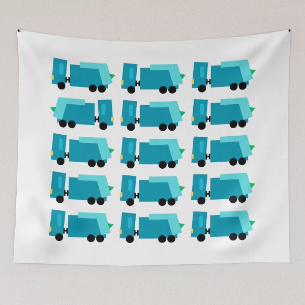 Item preview, contraflow I - bin lorry (garbage truck) blue theme v1 designed and sold by fishpressink.