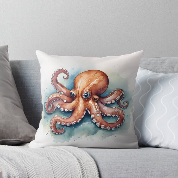 Item preview, watercolor octopus designed and sold by ViktorVigo.