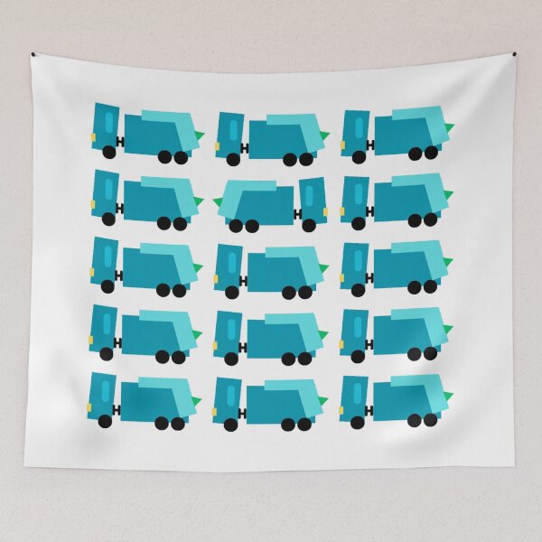 Item preview, contraflow II - bin lorry (garbage truck) blue theme v1 designed and sold by fishpressink.