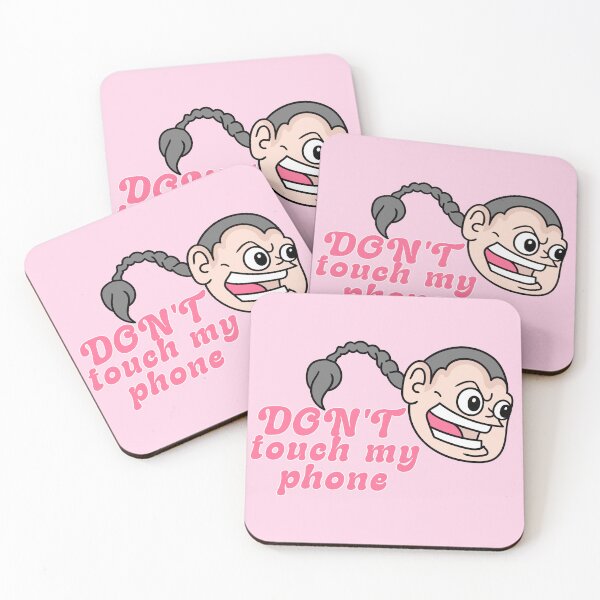 Item preview, don't touch my phone angry quote go away, leave me alone, visco girl funny introvert sarcasm angry face designed and sold by YellowishStore.
