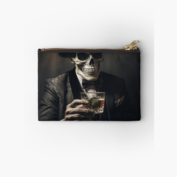 Item preview, Skeleton Gentleman: Transient Elegance with Whiskey in Hand. designed and sold by InfinityCircle.