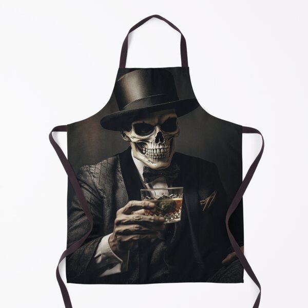 Item preview, Skeleton Gentleman: Transient Elegance with Whiskey in Hand. designed and sold by InfinityCircle.