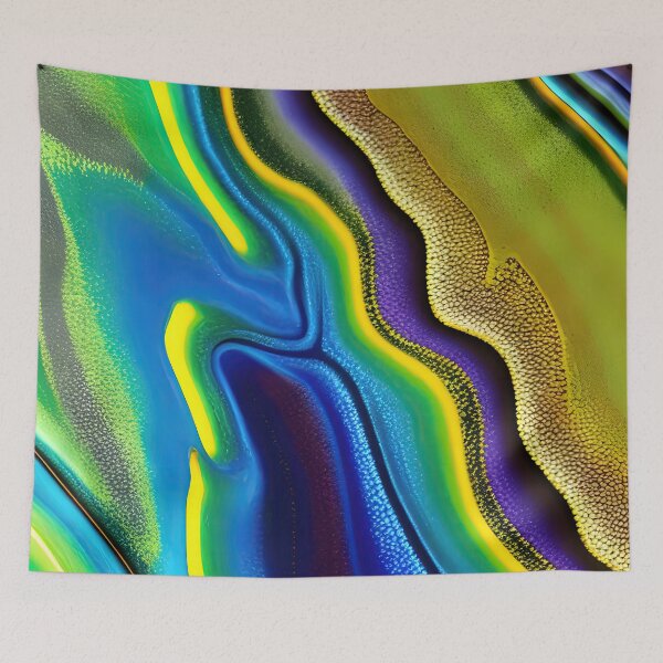 Item preview, Abstract 17 - Dreamy Confluence  - Yellow Blue Purple  designed and sold by Artekinium.