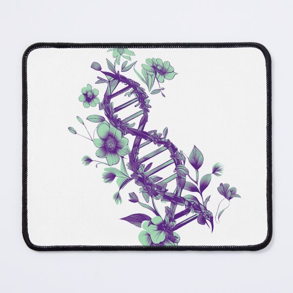 Item preview, Floral DNA Strand - In My DNA - Mint Purple Hues designed and sold by AncestralEchoes.