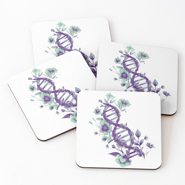 Artikelvorschau, Blumiger DNA-Strang – In meiner DNA – Mint-Lila-Farbtöne entworfen und verkauft von AncestralEchoes.