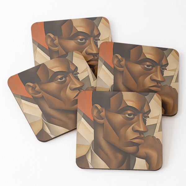 Item preview, Abstract painting of a frowning man designed and sold by WallWhimsyWorks.