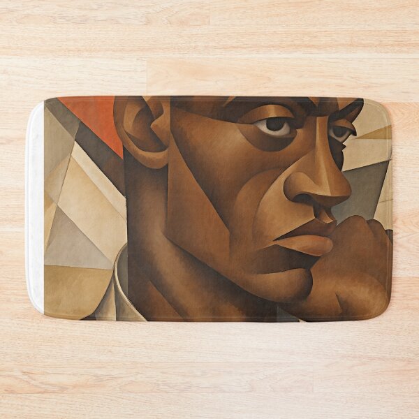 Item preview, Abstract painting of a frowning man designed and sold by WallWhimsyWorks.