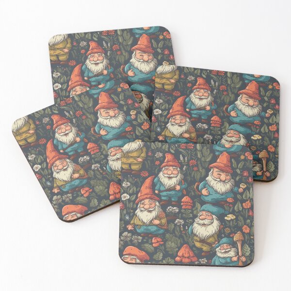 Item preview, Seamless Happy Garden Gnomes Pattern designed and sold by Offsite.