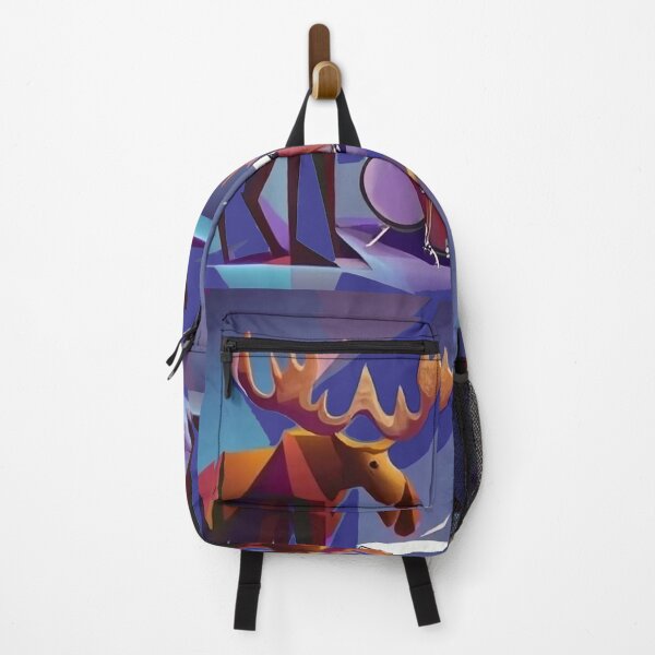 Item preview, Funny Moose Playing Drums Cubism Art designed and sold by Nature's Fancy.
