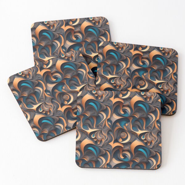 Item preview, Gold and Blue dripping Pattern designed and sold by Theo-B.