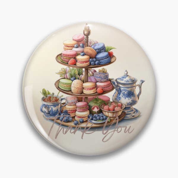 Item preview, Thank you sticker Afternoon tea No.1  designed and sold by Madeby-JudyBoo.