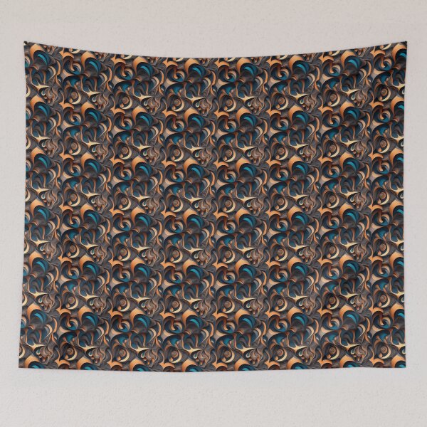 Item preview, Gold and Blue dripping Pattern designed and sold by Theo-B.