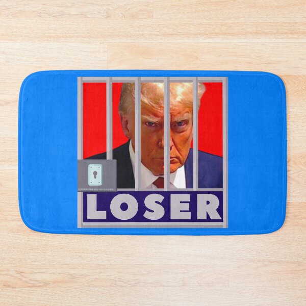 Item preview, PMD01044 Progressive Movement Designs Trump Mugshot Loser design for liberal Democrat resistance against bigotry, for liberals Democrats or progressives against MAGA Republicans parody humor designed and sold by ProgressiveLeft.