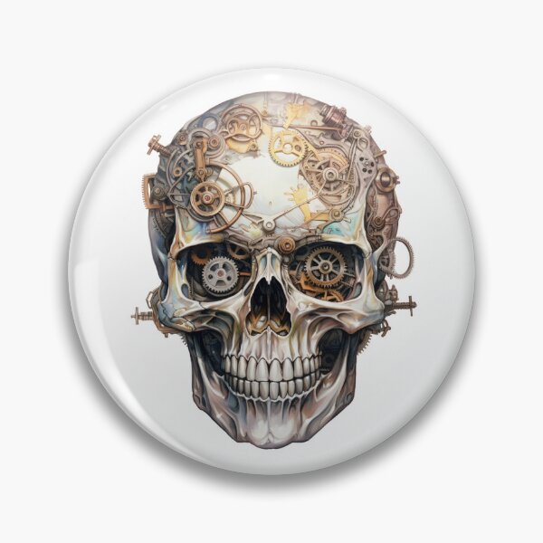 Item preview, Steampunk Skull with Clockwork Gears designed and sold by SchorlCraft.