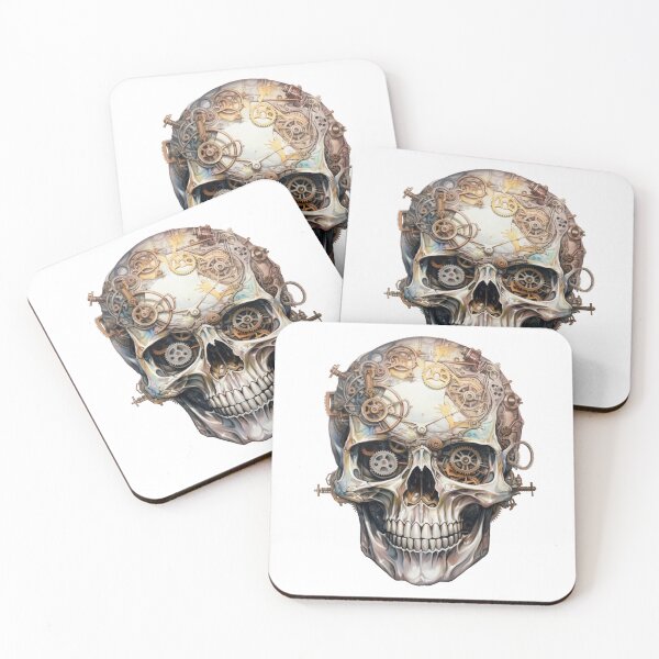Item preview, Steampunk Skull with Clockwork Gears designed and sold by SchorlCraft.