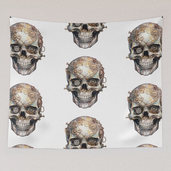 Item preview, Steampunk Skull with Clockwork Gears designed and sold by SchorlCraft.
