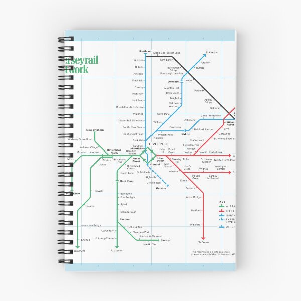 Item preview, Merseyrail System Map 1977 designed and sold by traincrewdesign.