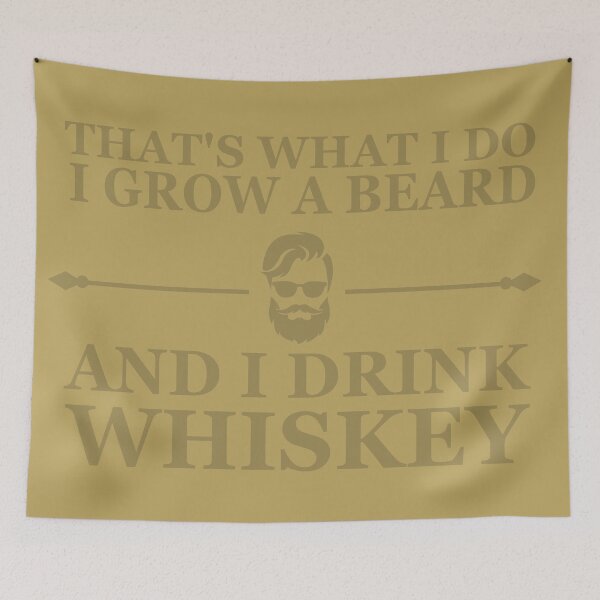 Item preview, Funny drinking whiskey quote lover bearded man drinker sayings jokes designed and sold by Alexaltay.