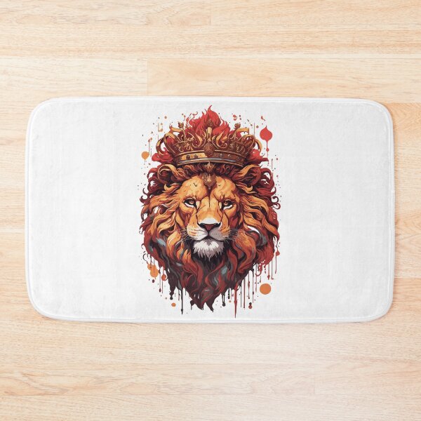 Item preview, Lion with a king crown art designed and sold by therustyart.