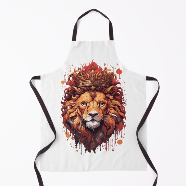 Item preview, Lion with a king crown art designed and sold by therustyart.
