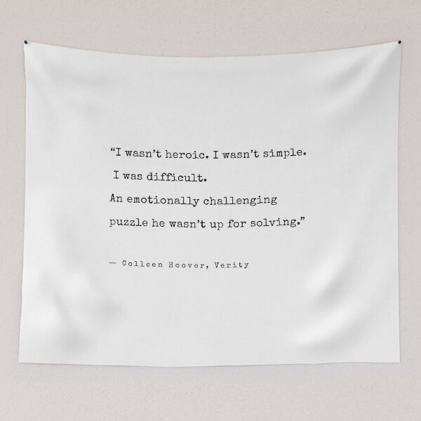 Item preview, Colleen Hoover Verity Quote designed and sold by annaspoljar.