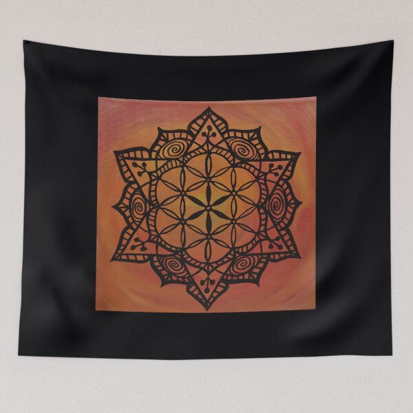 Item preview, EXUBERANCE MANDALA ~ SACRED GEOMETRY FOR THE SOUL~ ORANGE 	 designed and sold by cxltufaoot70.