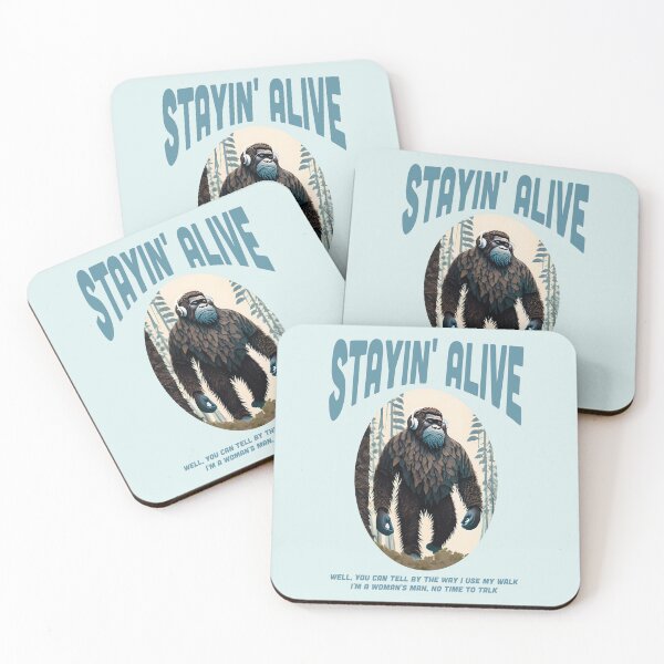 Item preview, Bigfoot with Headphones Groovin to Stayin Alive Disco designed and sold by ToadsWorkshop.