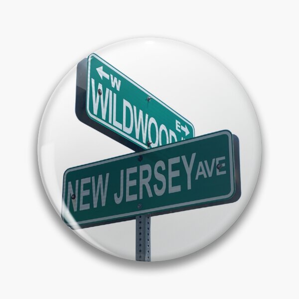 Aperçu de l'œuvre Conception de plaque de rue Wildwood New Jersey créée et vendue par Goatdeck.