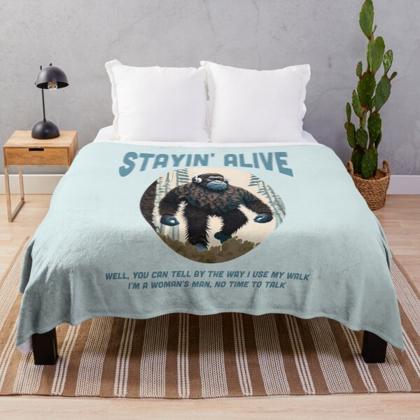 Item preview, Bigfoot with Headphones Groovin to Stayin Alive Disco designed and sold by ToadsWorkshop.