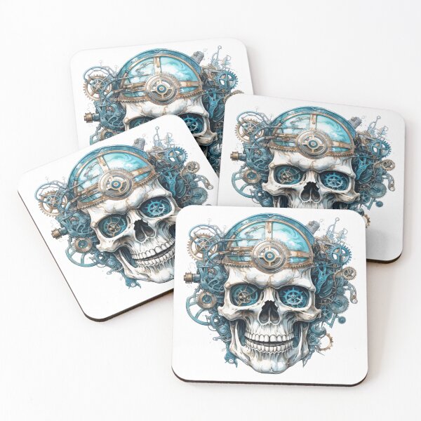 Item preview, Steampunk Skull with Clockwork Gears designed and sold by SchorlCraft.