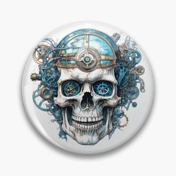 Item preview, Steampunk Skull with Clockwork Gears designed and sold by SchorlCraft.