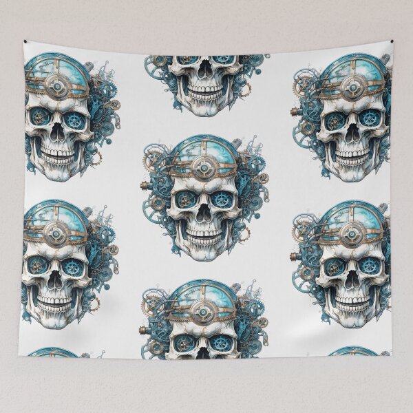 Item preview, Steampunk Skull with Clockwork Gears designed and sold by SchorlCraft.