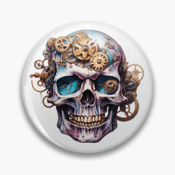 Item preview, Steampunk Skull with Clockwork Gears designed and sold by SchorlCraft.