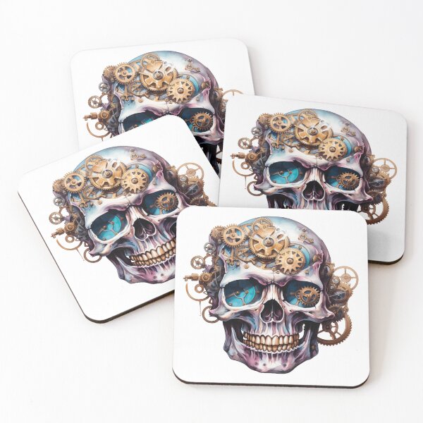 Item preview, Steampunk Skull with Clockwork Gears designed and sold by SchorlCraft.