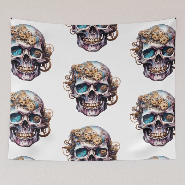 Item preview, Steampunk Skull with Clockwork Gears designed and sold by SchorlCraft.