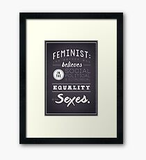 I AM A FEMINIST Framed Print