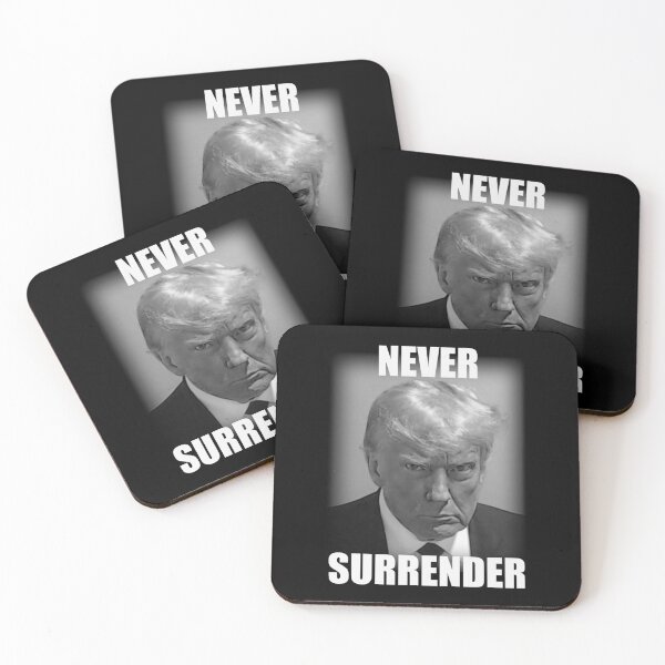 Item preview, President Donald Trump Mug Shot Never Surrender Jail 2023 designed and sold by JustCreativity.