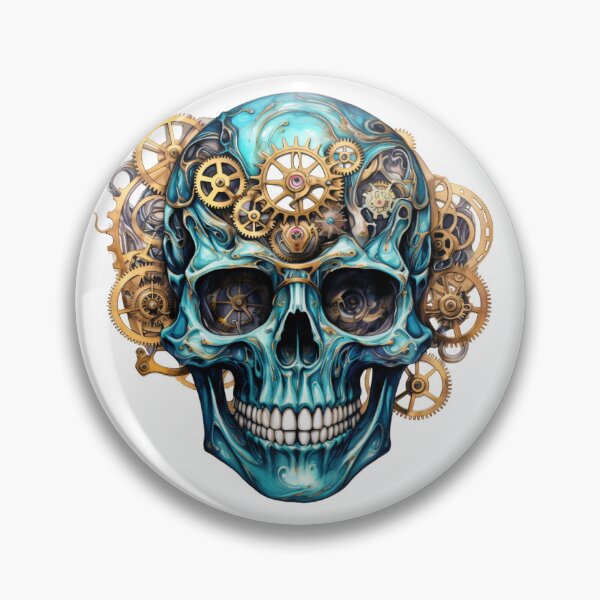 Item preview, Steampunk Skull with Clockwork Gears designed and sold by SchorlCraft.