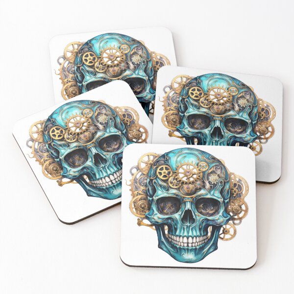 Item preview, Steampunk Skull with Clockwork Gears designed and sold by SchorlCraft.