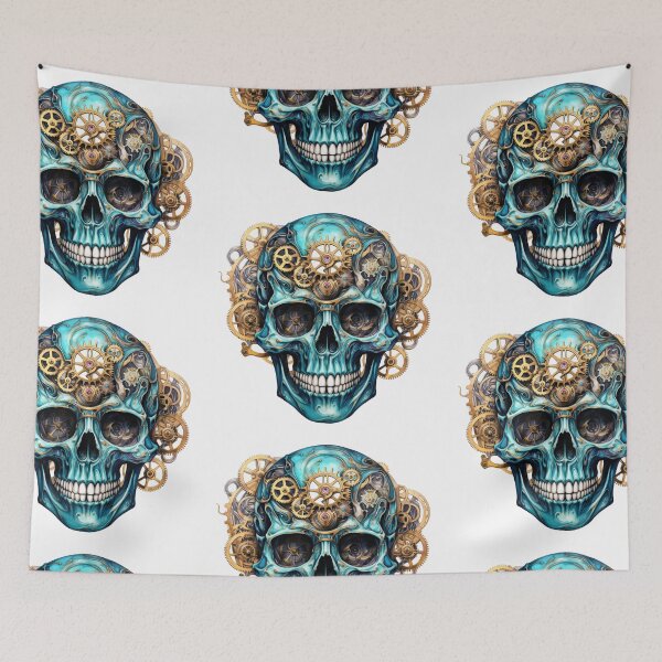 Item preview, Steampunk Skull with Clockwork Gears designed and sold by SchorlCraft.