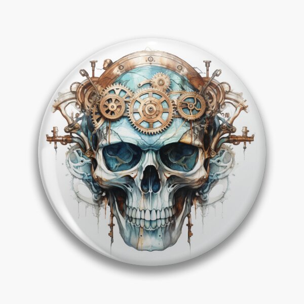 Item preview, Steampunk Skull with Clockwork Gears designed and sold by SchorlCraft.