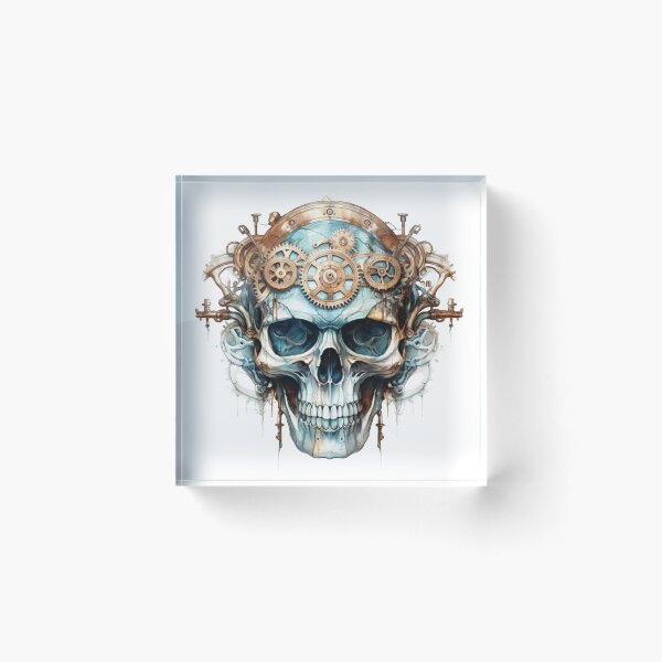 Item preview, Steampunk Skull with Clockwork Gears designed and sold by SchorlCraft.