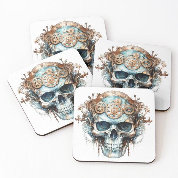 Item preview, Steampunk Skull with Clockwork Gears designed and sold by SchorlCraft.