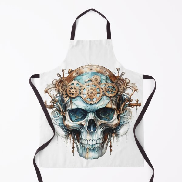 Item preview, Steampunk Skull with Clockwork Gears designed and sold by SchorlCraft.